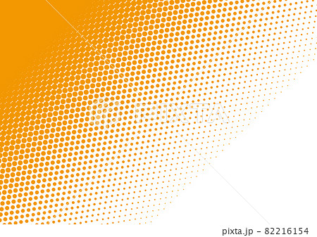ハーフトーン　背景　オレンジ　斜め 82216154