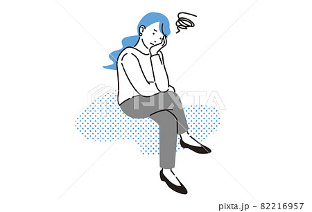 人物 考え込む女性 82216957