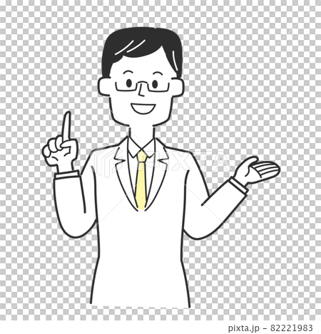 丁寧に説明をする男性の医師 82221983