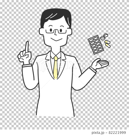 薬の飲み方や使用法について説明する医師 82221999