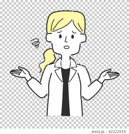 似乎對姿勢感到失望的醫生 82222016