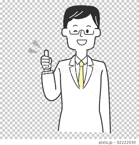サムズアップをしている医師 サムズアップをしている医師 82222030