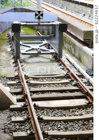 鉄道の車止め　鉄道線路の終端　新京成線松戸駅7番線車止め　千葉県松戸市松戸 82224637