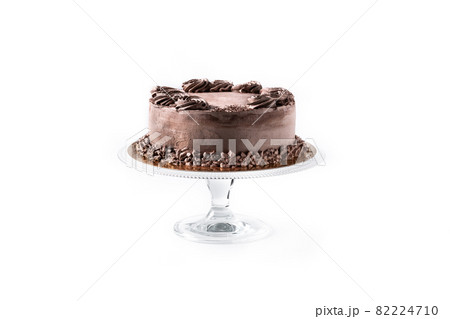 Piece of chocolate truffle cake Piece of chocolate truffle cake 82224710