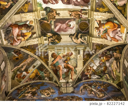 interiors and details of the Sistine Chapel, Vatican city 82227142