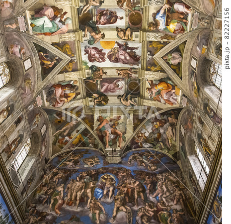 interiors and details of the Sistine Chapel, Vatican city 82227156