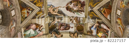 interiors and details of the Sistine Chapel, Vatican city 82227157