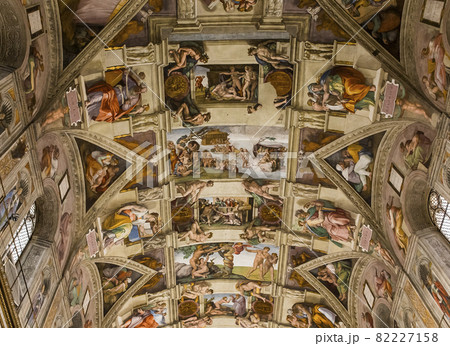 interiors and details of the Sistine Chapel, Vatican city interiors and details of the Sistine Chapel, Vatican city 82227158