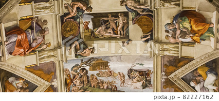 interiors and details of the Sistine Chapel, Vatican city 82227162