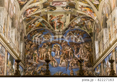 interiors and details of the Sistine Chapel, Vatican city 82227163