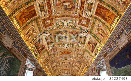 interiors and details of the Vatican museum, Vatican city 82227493