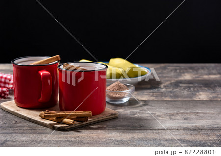 Traditional Mexican chocolate atole drink 82228801