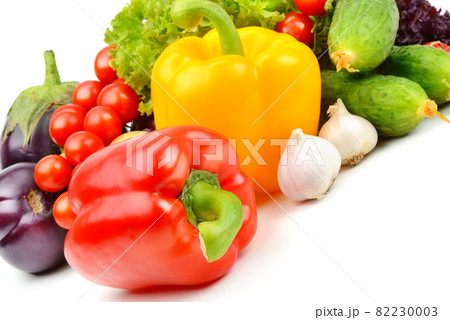 fresh vegetables Isolated on white background. fresh vegetables Isolated on white background. 82230003
