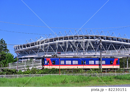 鹿島臨海鉄道と鹿島サッカースタジアム 82230151