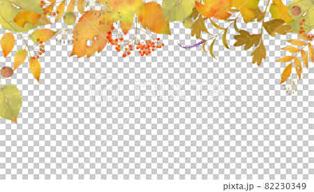秋の紅葉した葉っぱのオシャレな北欧風ベクターフレームイラスト素材 秋の紅葉した葉っぱのオシャレな北欧風ベクターフレームイラスト素材 82230349