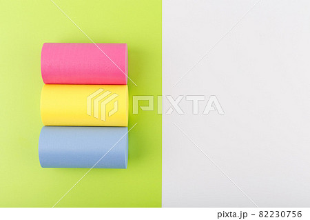 Pansexual flag on green and white background with copy space. Symbol of pansexual community 82230756