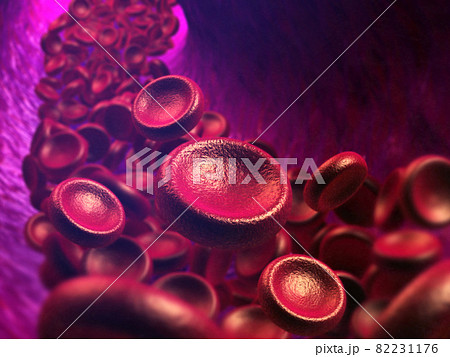 blood cells in vein 3d illustration 82231176