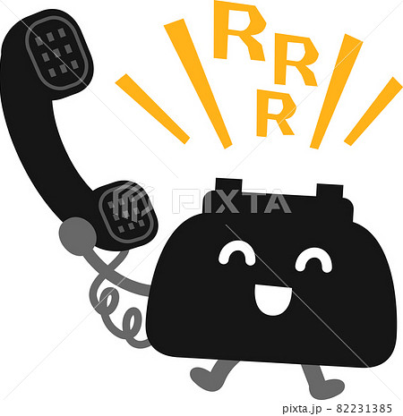 うるさく鳴る電話のキャラクター うるさく鳴る電話のキャラクター 82231385