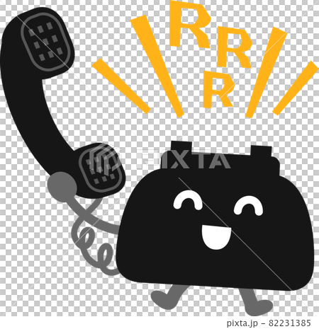 うるさく鳴る電話のキャラクター うるさく鳴る電話のキャラクター 82231385