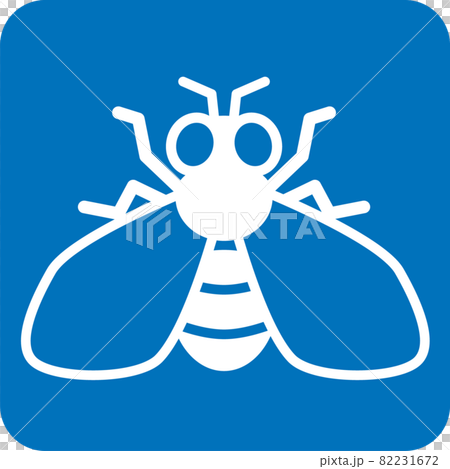 ハエのピクトグラムのイラスト素材