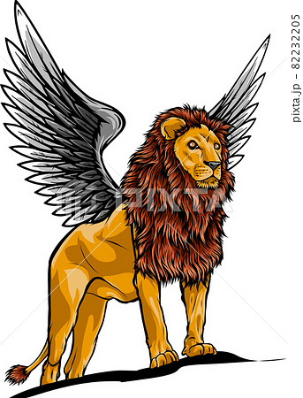 illustration of Winged Lion in vector design 82232205