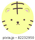 丸い黄色のトラ 82232950