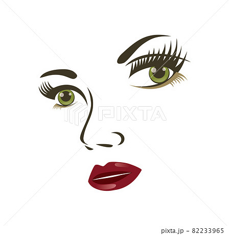 Beautiful woman face design illustration vector eps format , suitable for your design needs, logo, illustration, animation, etc. 82233965