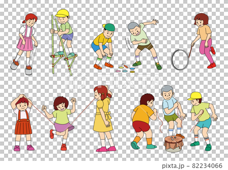 昔の遊び 昔の遊び 82234066