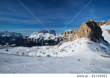 Ski resort in Dolomites, Italy 82236662