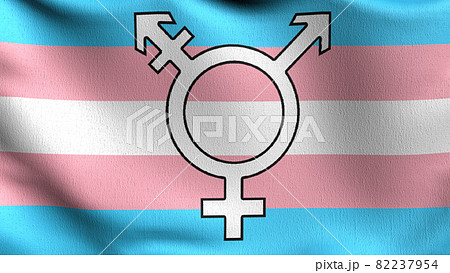 Transgender flag. Community, LGBT worldwide which have adopted the Rainbow flag, the various transgender individuals, organization around the world. 3d illustration. Transgender flag. Community, LGBT worldwide which have adopted the Rainbow flag, the various transgender individuals, organization around the world. 3d illustration. 82237954