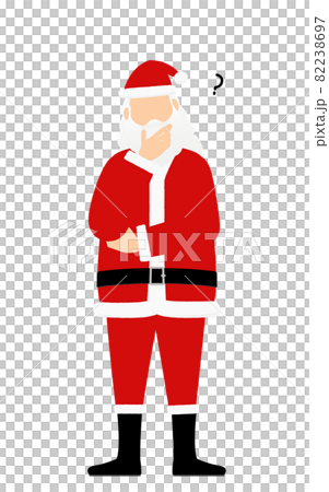 Santa Claus's grandfather thinking with his arms folded 82238697