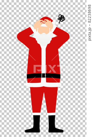 Santa Claus's grandfather holding his head and worried Santa Claus's grandfather holding his head and worried 82238698