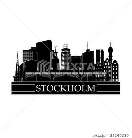 Stockholm cityscape line art design. Stockholm cityscape line art design. 82240250