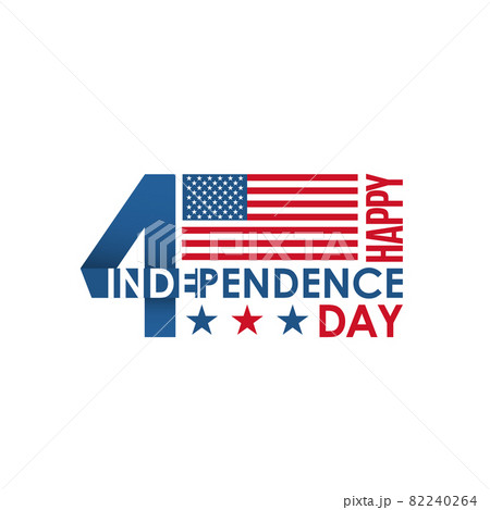 Happy 4th of July, holiday lettering banner.  82240264