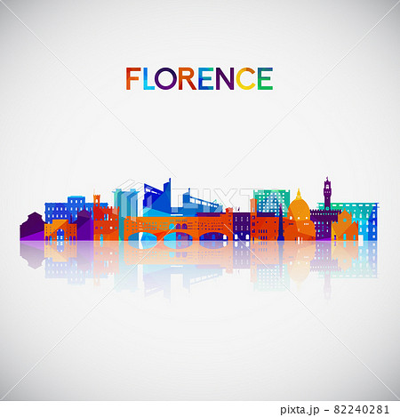 Florence skyline silhouette in colorful geometric style. Florence skyline silhouette in colorful geometric style. 82240281