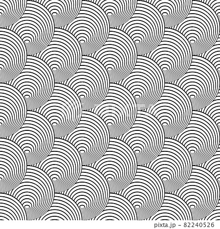 Seamless op art pattern in fish scale design with 3D illusion effect. 82240526