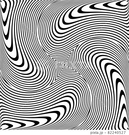 Whirl rotation movement illusion in abstract op art design. 82240527