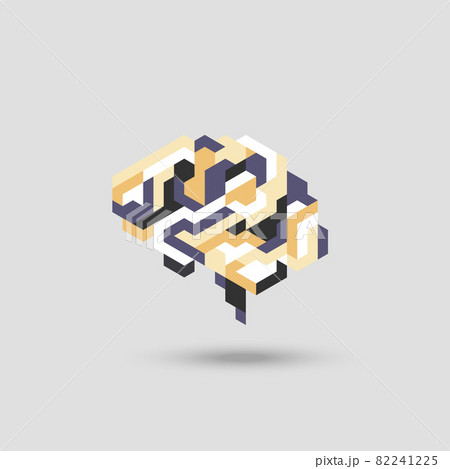 Creative abstract human brain. Color shapes thoughts. Vector background Creative abstract human brain. Color shapes thoughts. Vector background 82241225