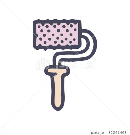 needle massage roller color vector doodle simple icon needle massage roller color vector doodle simple icon 82241463