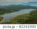 群馬県　野反湖　自然　ドローン　空撮　広告　素材　 SNS　日本　 82242000