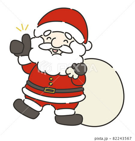 グッドサインをするサンタクロースのイラストのイラスト素材