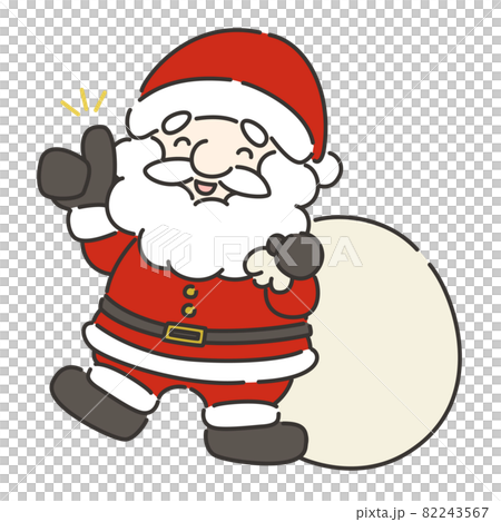 聖誕老人做一個好兆頭的插圖 82243567