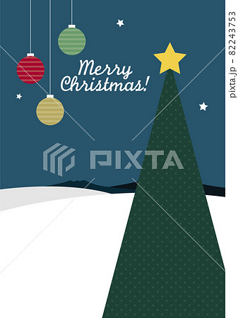 クリスマスカード/青 82243753