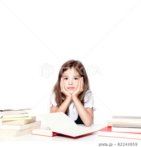 Portrait of modern, happy and cute teen school girl. Portrait of modern, happy and cute teen school girl. 82243959