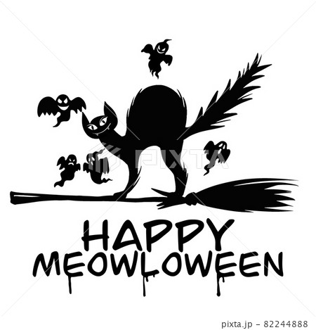 Happy Meowloween, Illustration, Cute hand drawn doodles Happy Meowloween, Illustration, Cute hand drawn doodles 82244888