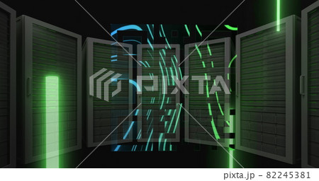 QR code scanner against computer servers 82245381