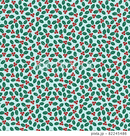 赤い実の模様　繰り返し可能なシームレスな柄 82245486