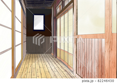 和の家の廊下 82246430