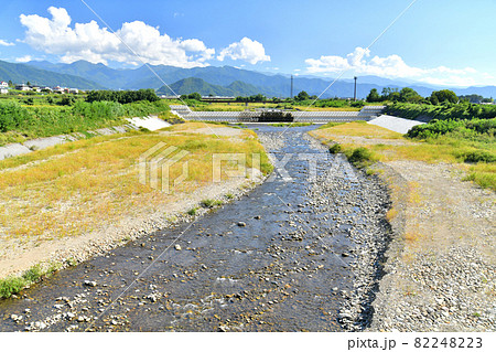 平成橋／夜間瀬川より上流方面を望む(長野県中野市)【2021.9】 82248223