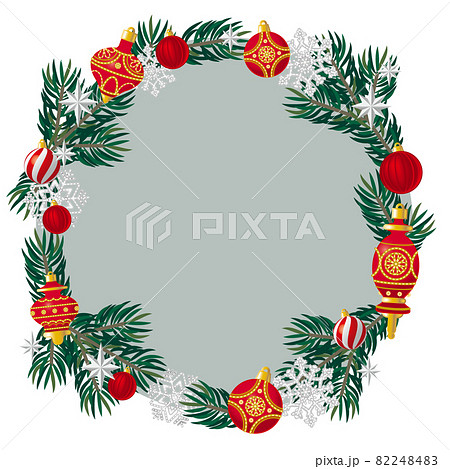 クリスマスリース クリスマスセールのイラスト素材 2484